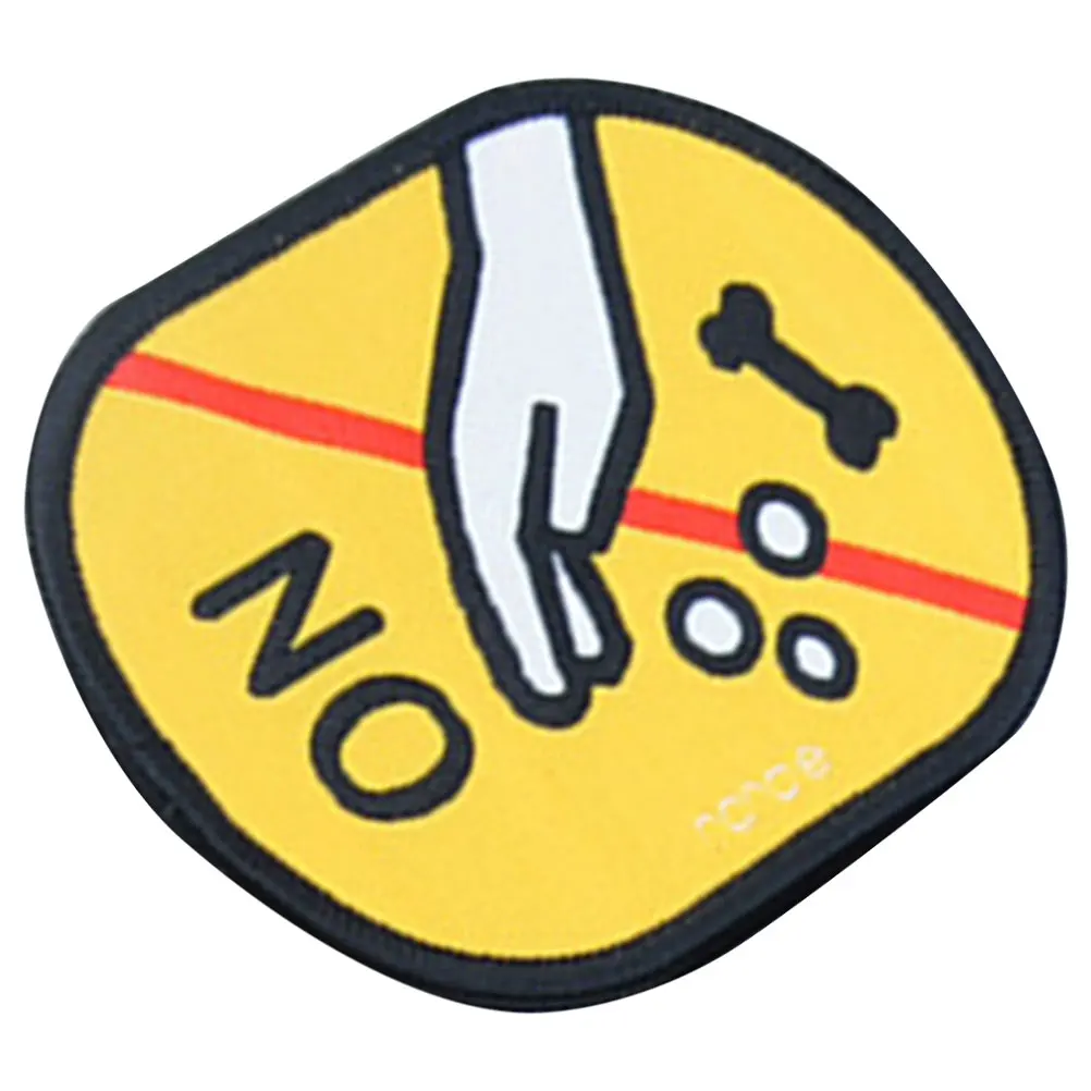 Наклейки для социальной идентификации домашних животных, поводок для собак, тканевая этикетка для щенков, предупреждающий знак, яркие цвета, высокая видимость, нет