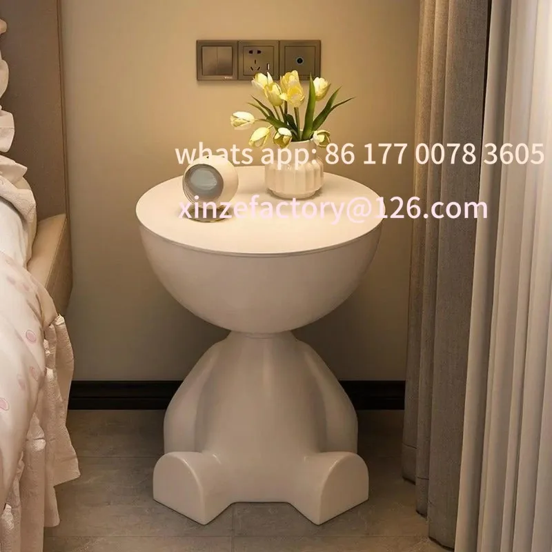 

Customizable Creative Side End Table Flat Head Bedside Table Household Sofa Side Rack Bedroom Balcony Movable Mini Table Small