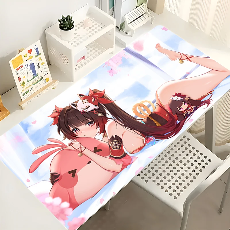 CIFBUY Honkai Star Rail Sparkle Extended Desk Mat Cute Anime Girl Rubber Mousepad PC Gaming Accessories Keyboard Pad