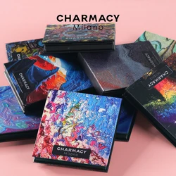 CHARMACY Nude Waterproof Eyeshadow Palette Makeup 3D Printing Pattern Cosmetic Longstay Eyeshadows Palette Support Customized