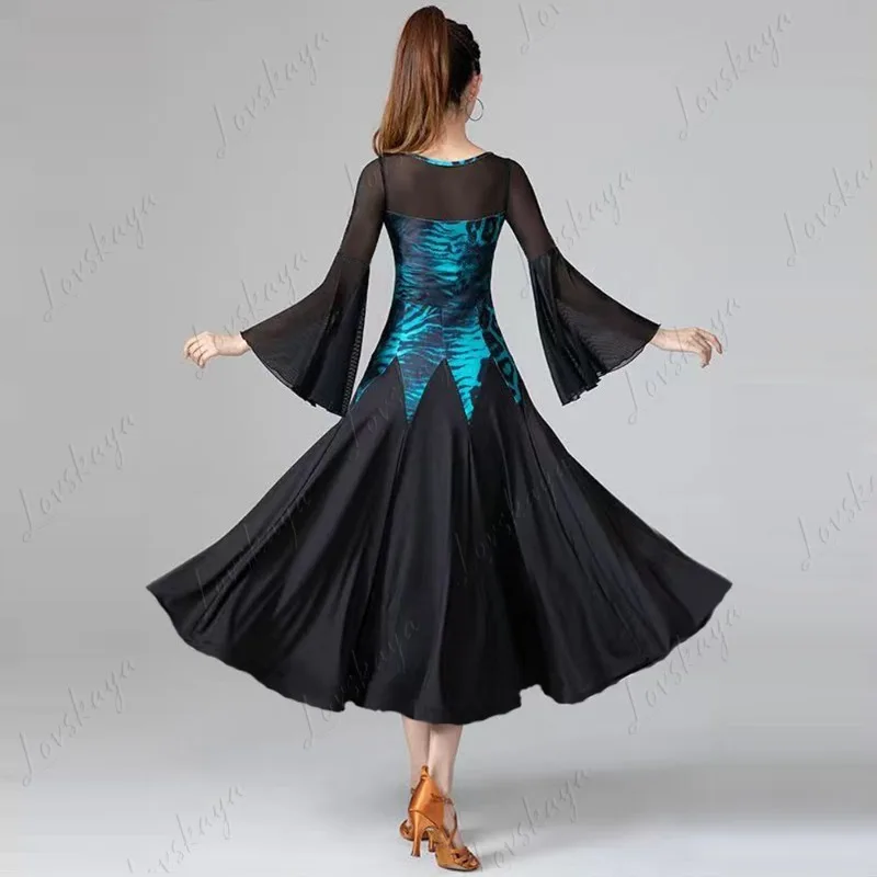 Modern Dance Dress - National Standard Waltz Ballroom Dancing Grand Sweeping Dress Professional Competition Performance Outfit