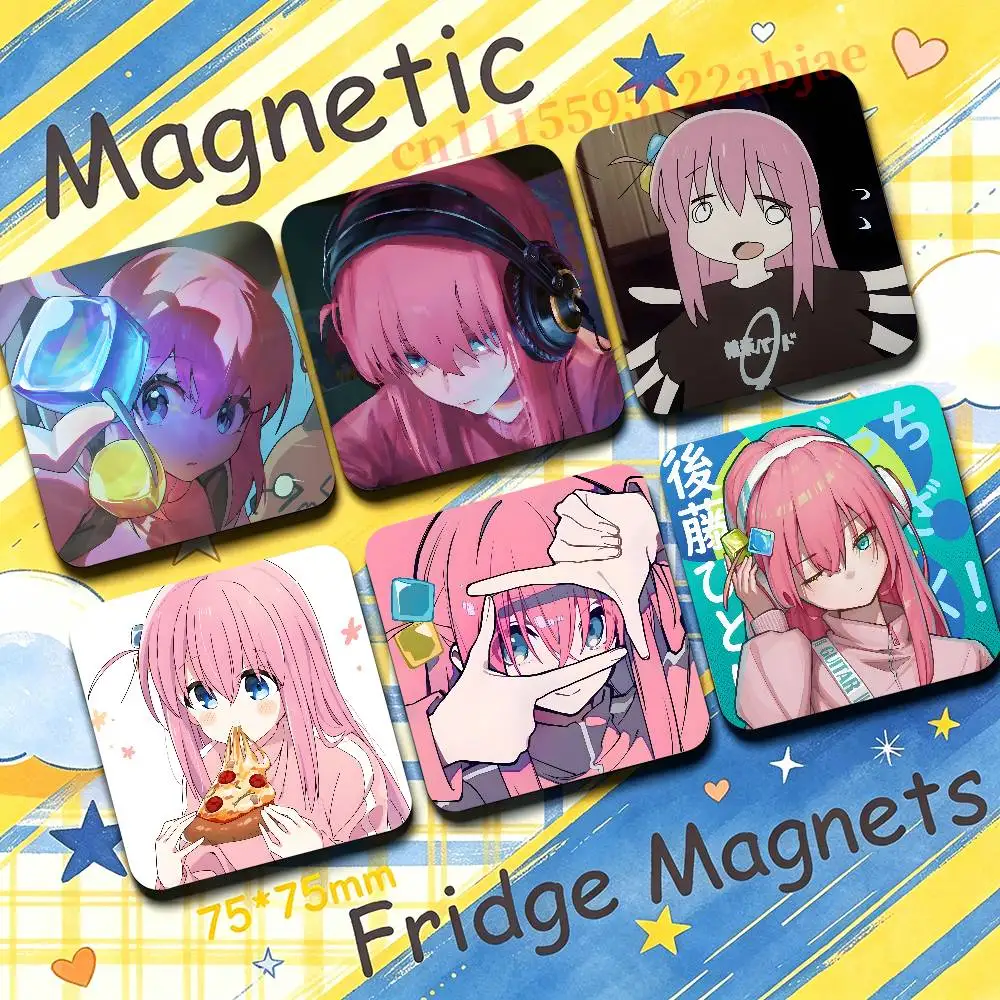 H-Hitori Goto B-Bocchi the rock New PVC Fridge Magnet for Cartoon Refrigerator Decor For Child Magnetic Toy