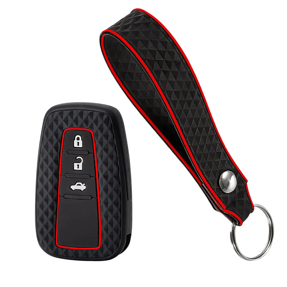 3/4 Buttons Silicone Remote Car Key Case Cover for Toyota CHR Camry Corolla RAV4 Highlander C-HR Prius Land Cruiser Prado Shell