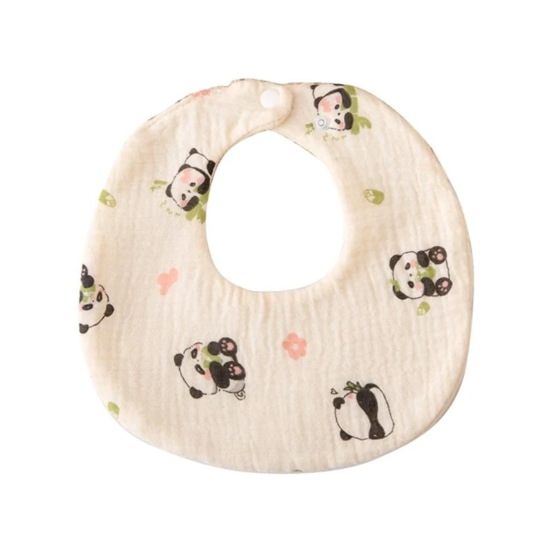 

Baby Cotton Bib Cartoon Printed Saliva Towel Soft & Absorbent Drooling Bib G2TD