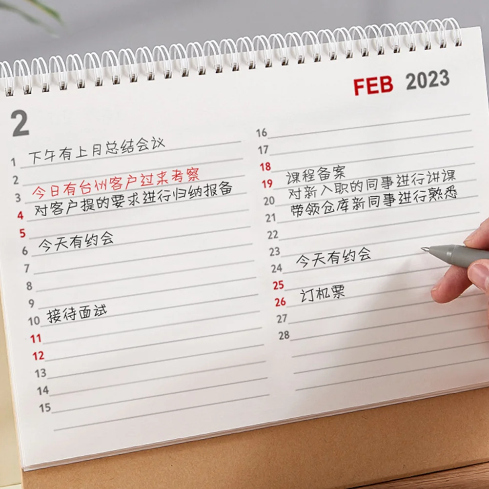 

2023 Monthly Desk Calendar Sturdy High Grade Paper Flip St Home Office Classroom Decor Small Convenient Household
