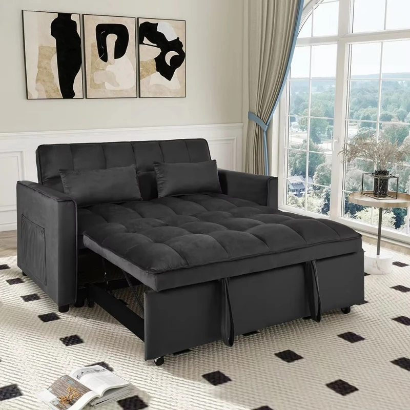 

Fast Delivery Velvet Living Room Sofa Bed 2-in-1 Sofa Folding Sofa Bed