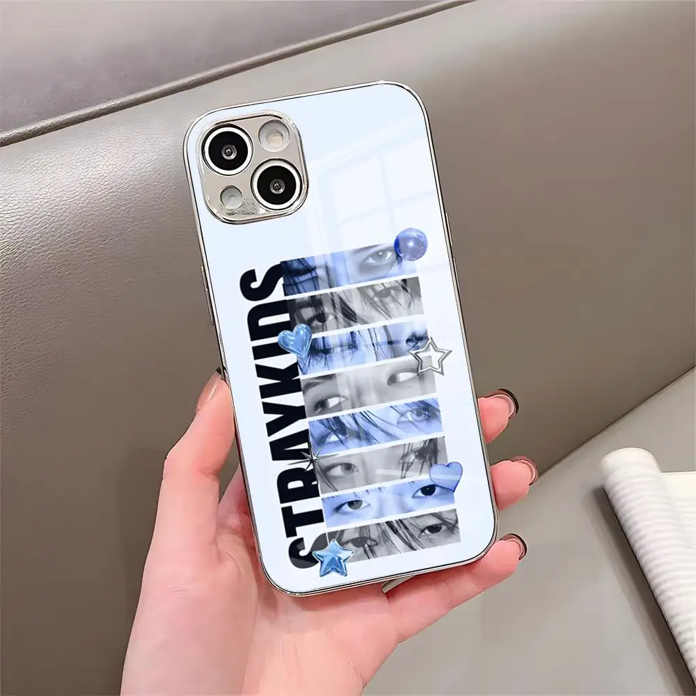 Kpop S-Stray K-Kids Phone Case For IPhone 17 Pro Max 15 Pro 16 14 Plus 12 13 Mini 11 Pro Shockproof Glass Cover view 2