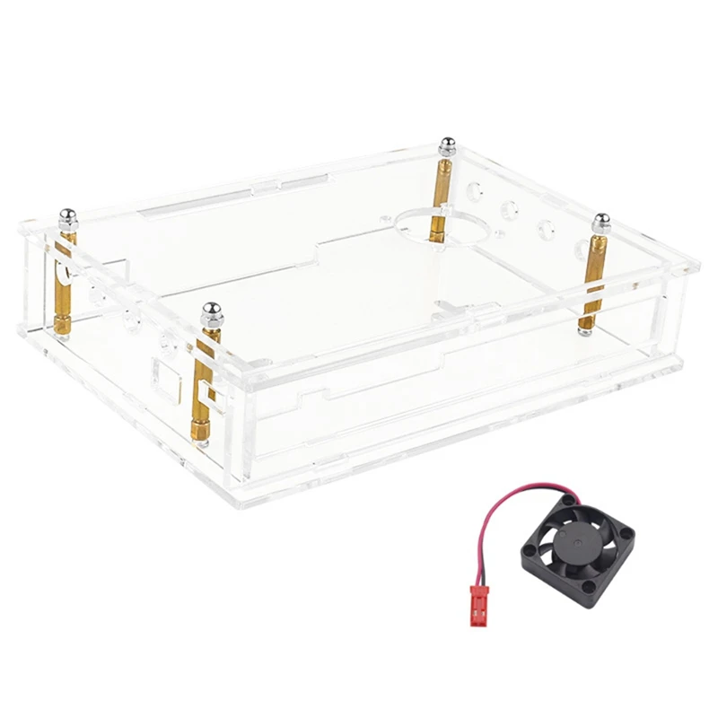 

Acrylic Protective Shells Case With Fan For Banana Pi R3 BPI-R3 Development Board Spare Parts Parts