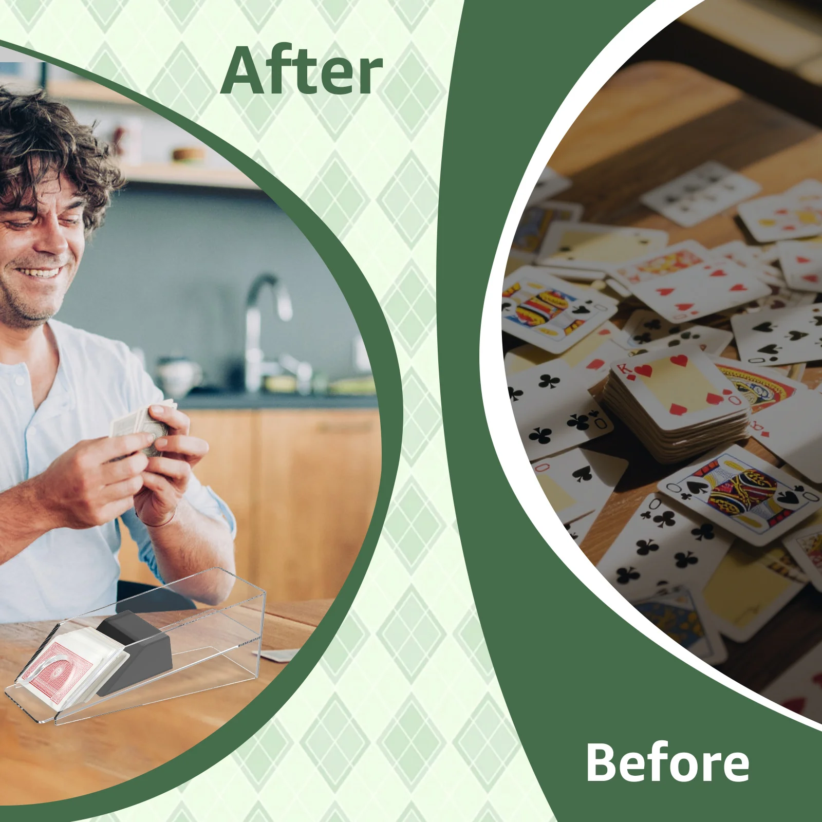 4/6 Deck Blackjack Shoe Discard Tray Card Shoe Texas Hold'em - هدية كازينو للأطفال والكبار لعبة الألعاب المنزلية