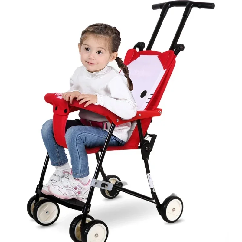 Portable Folding Baby Stroller Mini Boarding Cute Four Seasons Baby Cart Removable Handle Baby Carriages Trolleys for Children