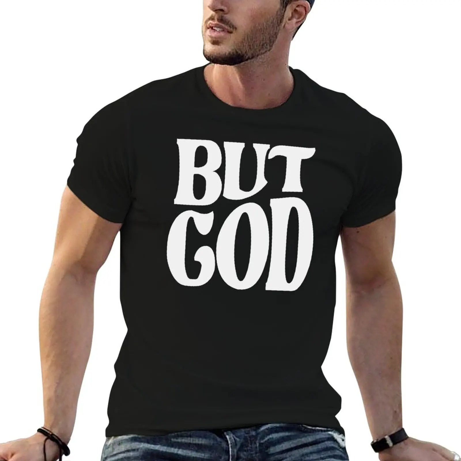 But God Inspirational Christian Quote Fitted T-ShirtT-Shirt heavyweights customizeds vintage clothes mens funny t shirts