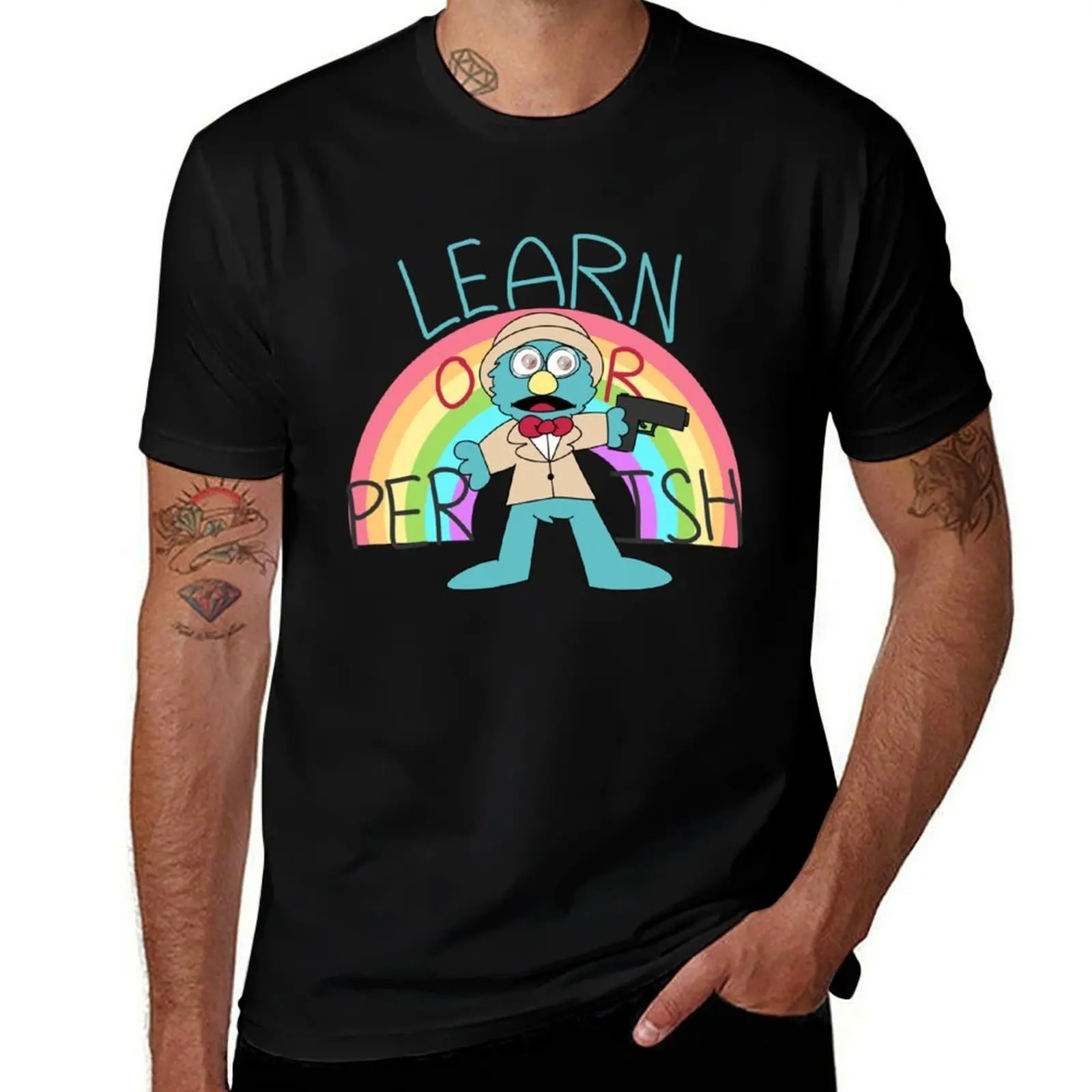 

Футболка «Лукольная история» «Профессор «Учись или Периш», мужская футболка с принтами, хлопковая футболка