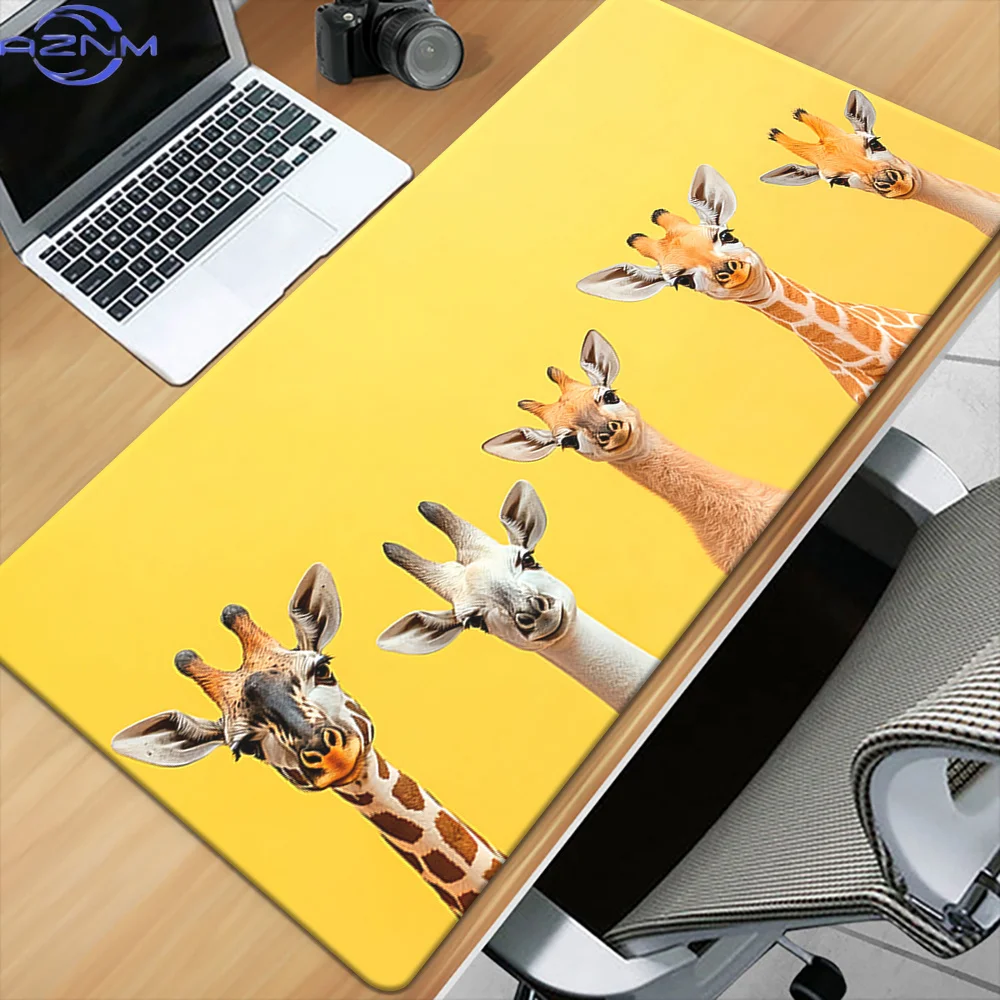 1pc of Adorable Giraffe Mousepad, Gaming Keyboard Additions, Office Computer Mat for PC Gamers, Laptop Desk Mat, Rubber Anti-Sli