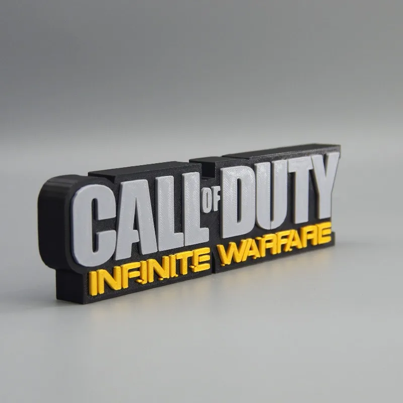 Anime Game Peripherals Call of Duty: Infinite Warfare 3D Font Logo Stand Cosplay Character Exhibition Model Ornament Decoration