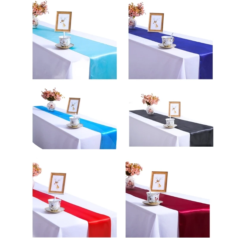 

Golden Satins Table Runners 10 Pack 12x108Inch Decoration for Engagements, Parties, and Banquets Dropship