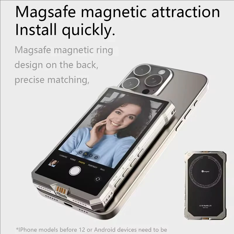 

Fotorgear MS01 Wireless magnetic Selfie Monitor Screen For Smartphone Selfie Vlog Live Stream Video Recording