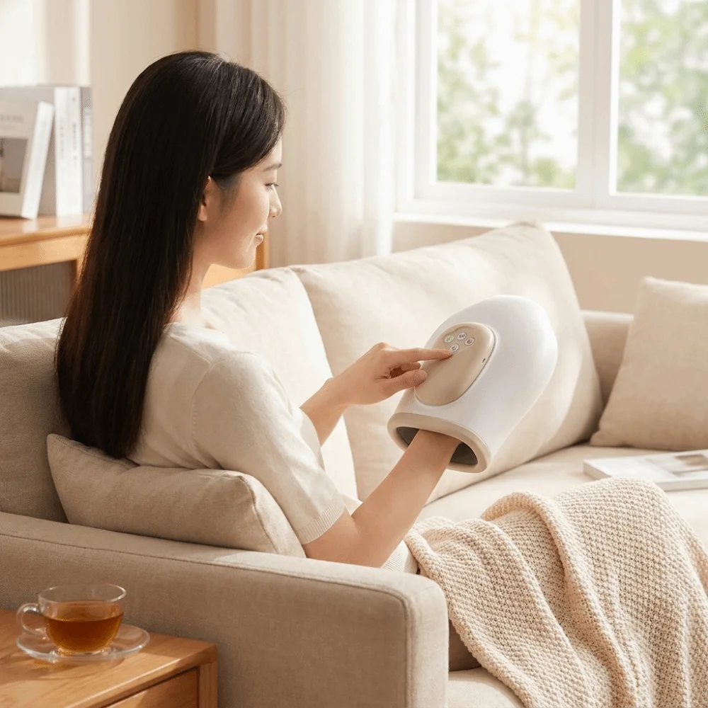 TYPE-C Charging Electric Hand Massager Constant Temperature Intelligent Heating Hand Massage 3 Modes Kneading