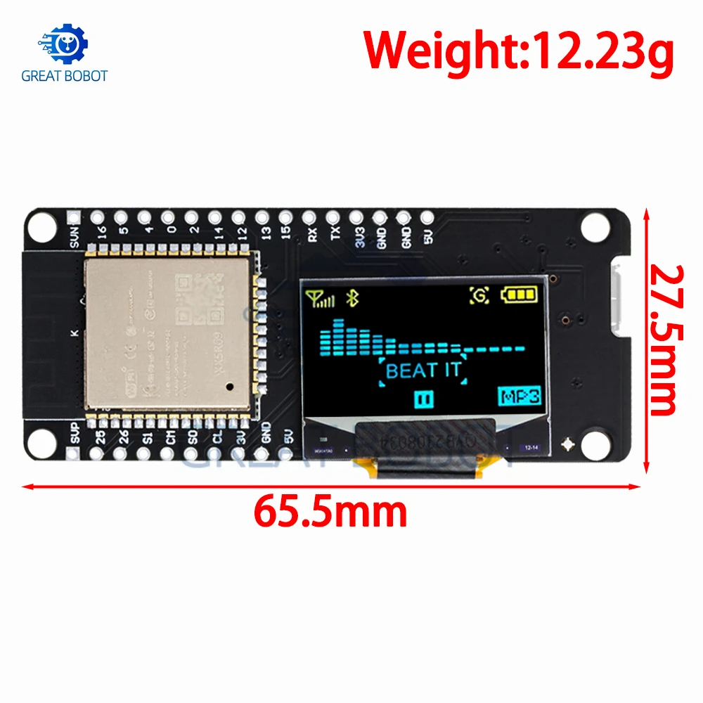 0.96 Inch OLED ESP-WR-00M-32 WiFi Bluetooth 2.4GHz Dual Mode Development Board AP STA for Wemos D1 for Arduino