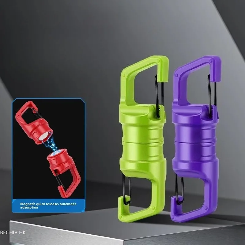 1-4PCS Magnetic Retractable Buckle, Retractable Rope, anti Loss Hanging Buckle, Outdoor Fishing Backpack Keychain