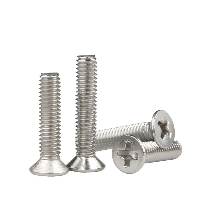 5/10/50Pcs Cross Phillips Flat Countersunk Head Screw M1 M1.2 M1.4 M1.6 M2 M2.5 M3 M3.5 M4 M5 M6 M8 304 Stainless Steel Bolt