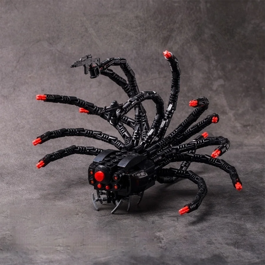 MOC Sentry Robot Model 14-klauw Spider Octopus Monsters Creatieve bouwstenen Gemonteerd Ornament Kinderpuzzel Geschenken