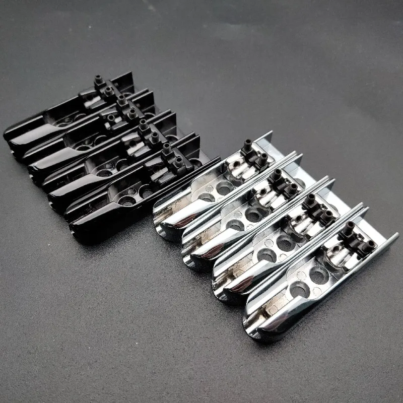 sell like hot cakes-4Pcs Bass Guitar Bridge Set Single String Individual Black/Chrome Musical Instruments Accessories