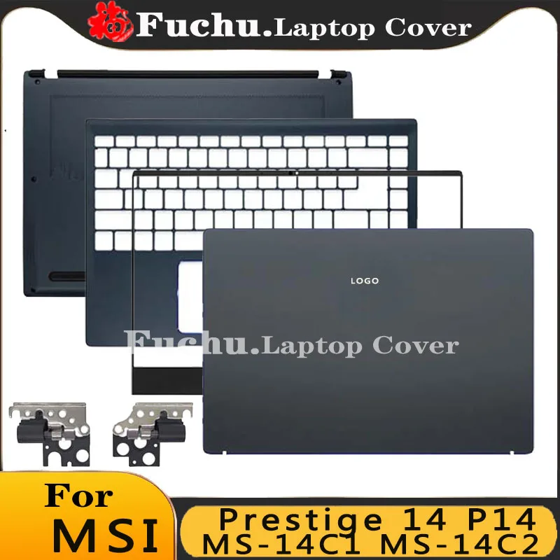 NEW Original Metal For MSI Prestige 14 P14 MS-14C1 MS-14C2 Laptop LCD Back Cover Front Bezel Palmrest Hinges Bottom Case 14 Inch