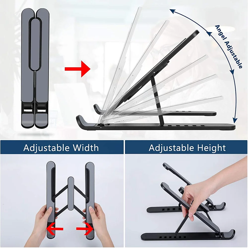 Laptop Stand Adjustable Support Base Notebook Stand for Tablet Accessories Phone Stand Computer Laptop Holder Cooling Pad Riser