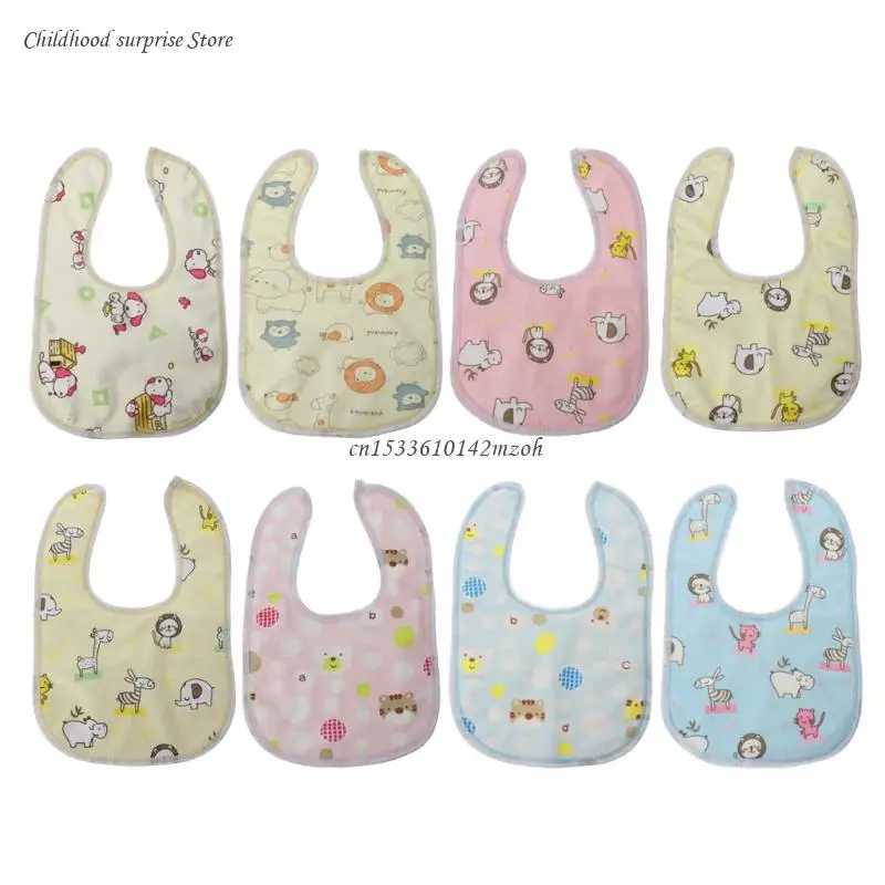 Baby Feeding Bibs Kid Cotton Towel Newborn Bandana Saliva for Triangle Dribble Infant Scarf Cotton Button Dropship