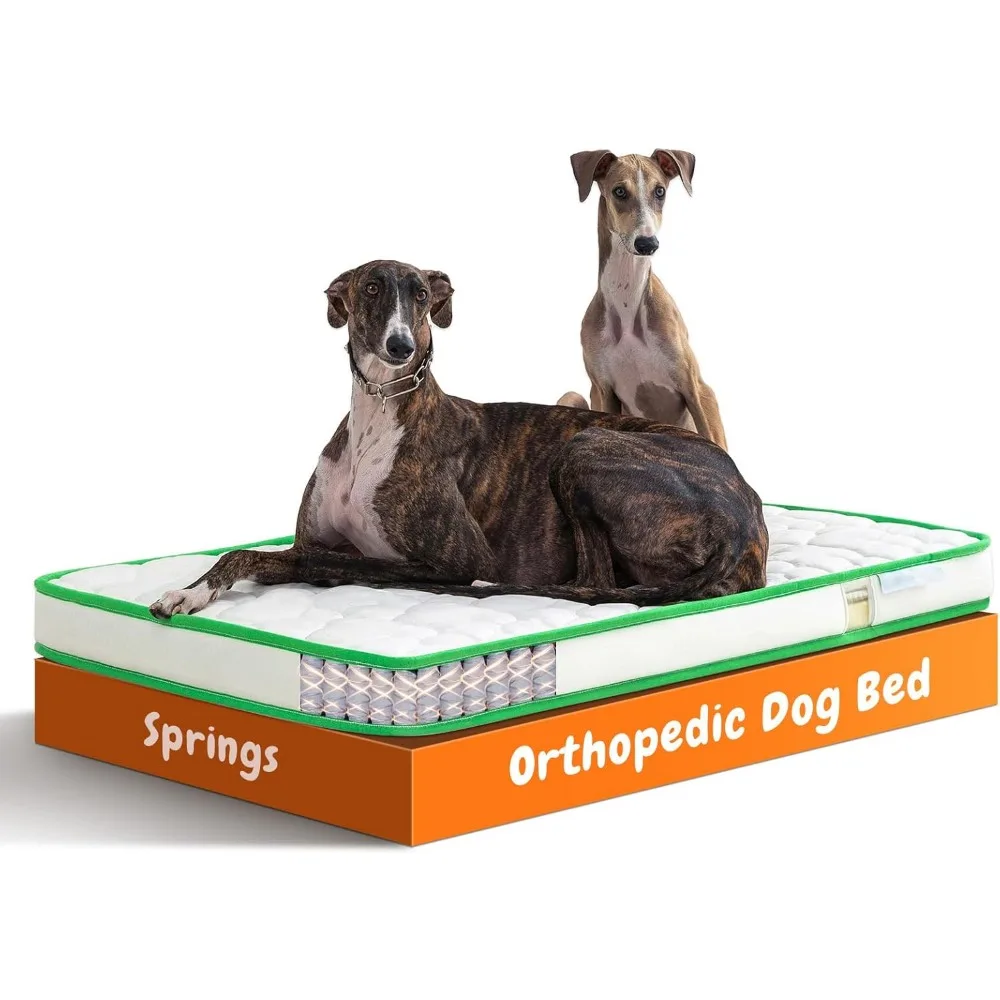 

Orthopedic Dog Bed - Deluxe Cozy Dog Bed for Dogs up to 120 lbs, Durable Spring and Comfy Foam