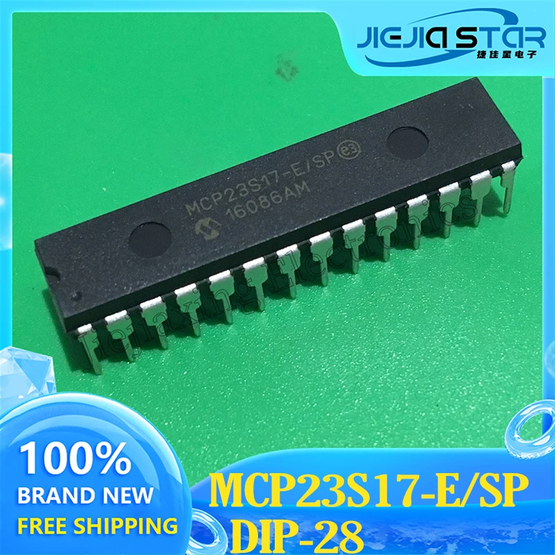 

Microcontroller Chip IC DIP-28, Free Shipping, MCP23S17-E/SP, MCP23S17 I/O expander, Latest Electronics, 3-10Pcs