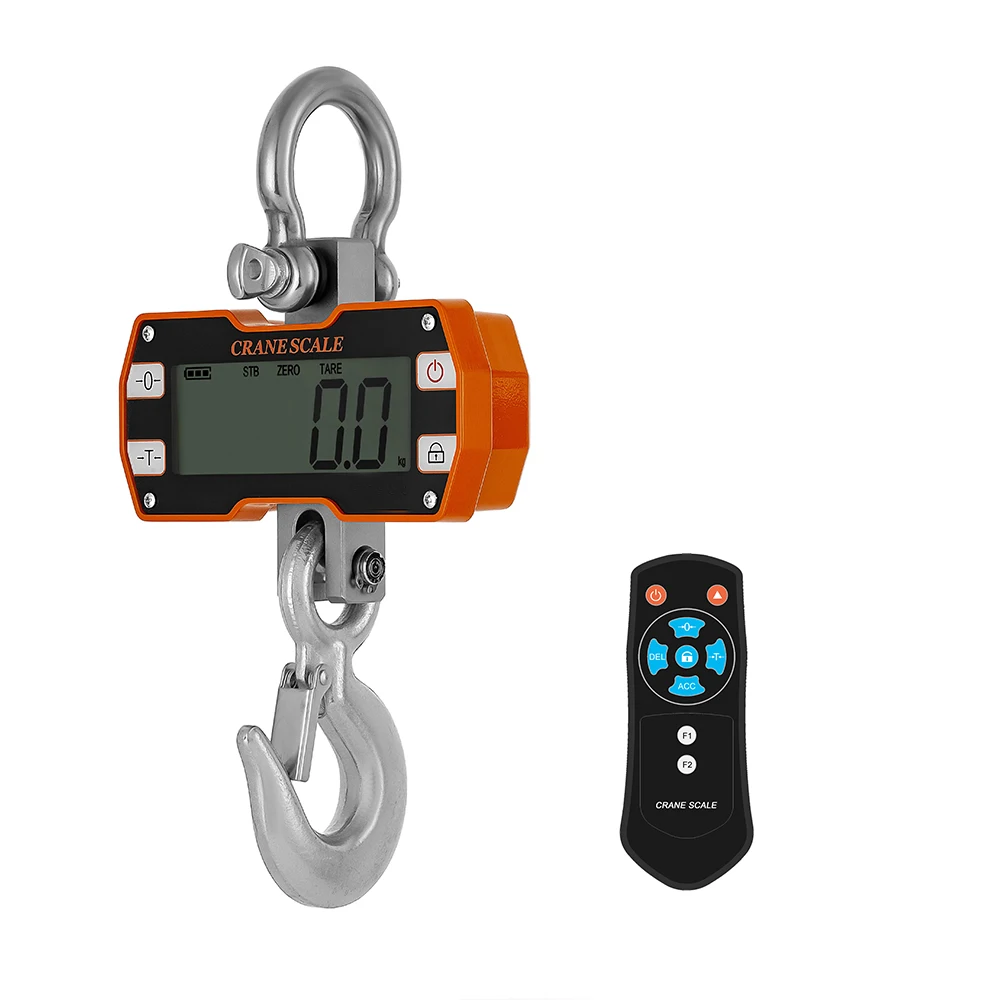 High Resolution Crane Scale Hanging Scale Suspension Scale Hook Scale LCD Display  1T/2T