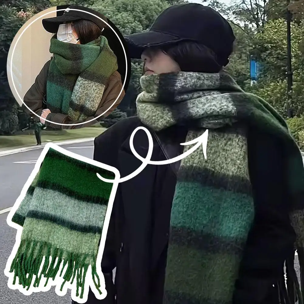 Mallard Premium Winter Scarf Women 2025 New Korean Style Thick Warm Fashionable Neck Warmer Cold Weather Accessories