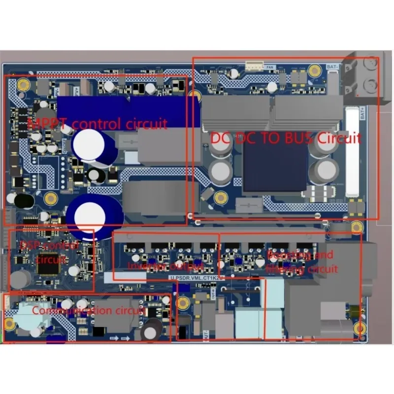202612V 24V 48V 1.2KW 3.6KW 6.5KW MPPT Mode LCD Display Single Phase Output AC to AC/DC to DC Hybrid Solar Inverter