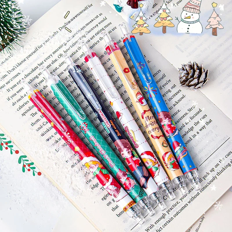 24Pcs Christmas Press Student Holiday Prizes Gifts Gender-neutral pens, creative high-value stationery office supplies