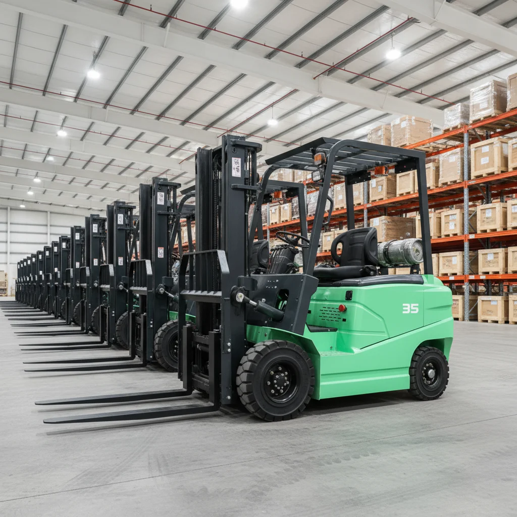 

Industrial Electric Forklift 3Ton Large Capacity Battery Lift Truck For Warehouse Heavy Goods Transportation