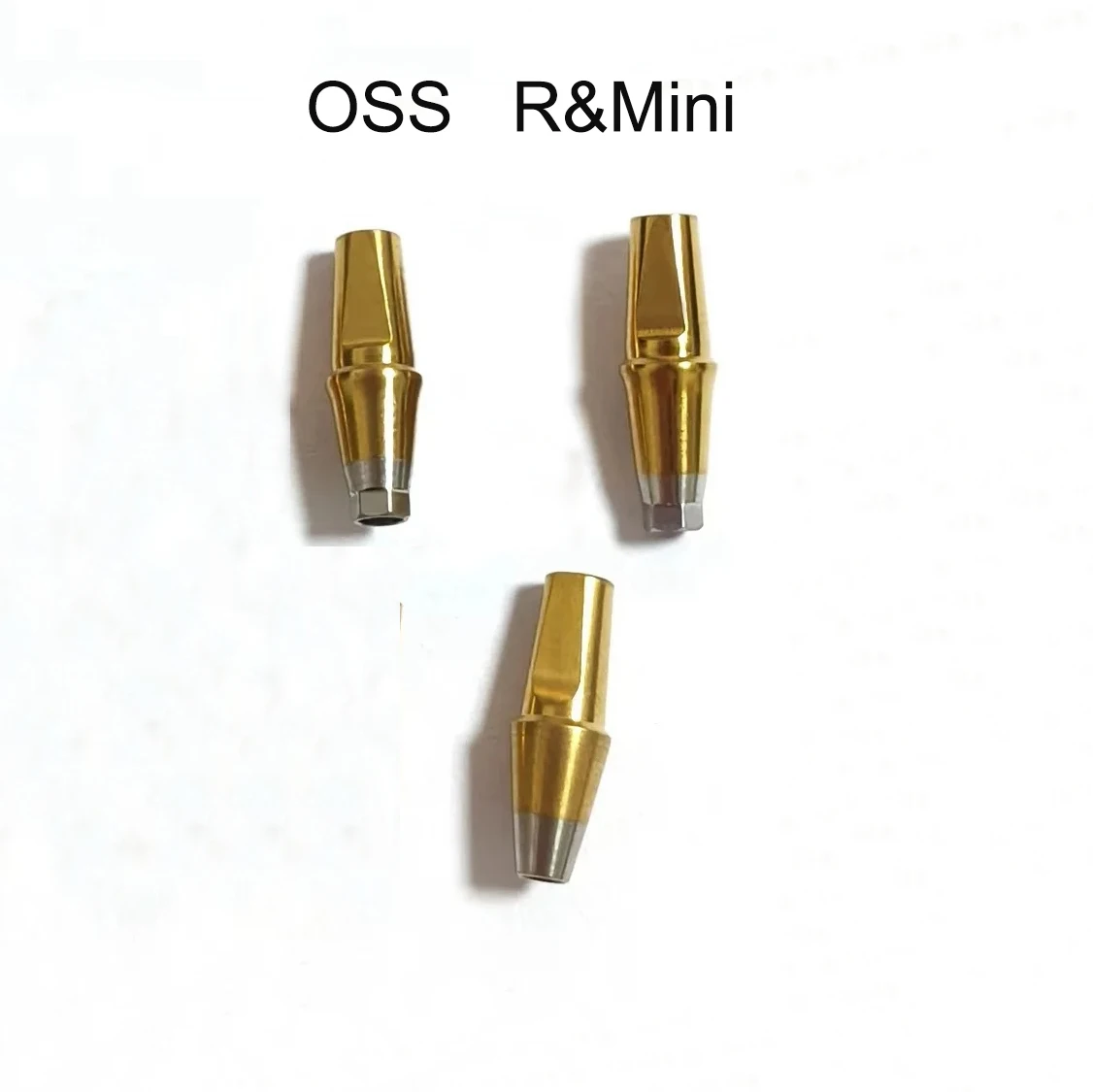 3pcs Titanium Straight abutment Cement-retained prosthetic abutment  for Osstem Hiossen TS platform Regular Mini