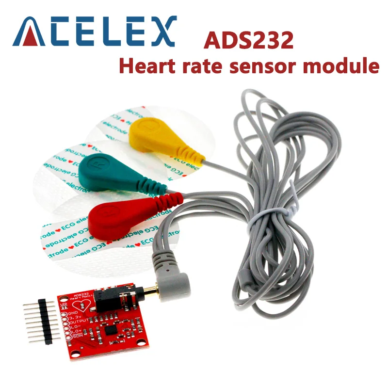 Ecg module AD8232 ecg measurement pulse heart ecg monitoring sensor module kit forArduino