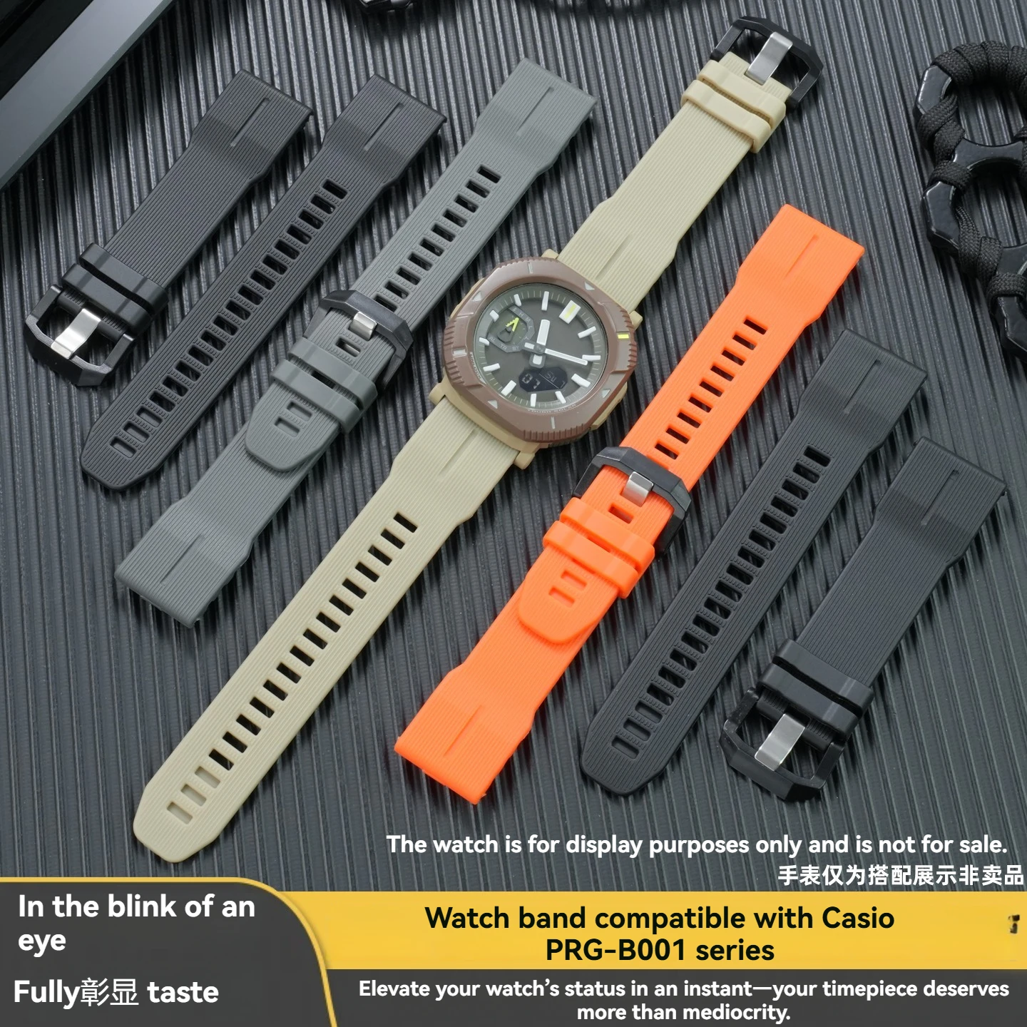 Replacement Resin Strap for Casio PROTREK PRJ-B001 PRW-6900 6800 60Y 50Y 70Y, Durable Sports Mountaineering Watch Band