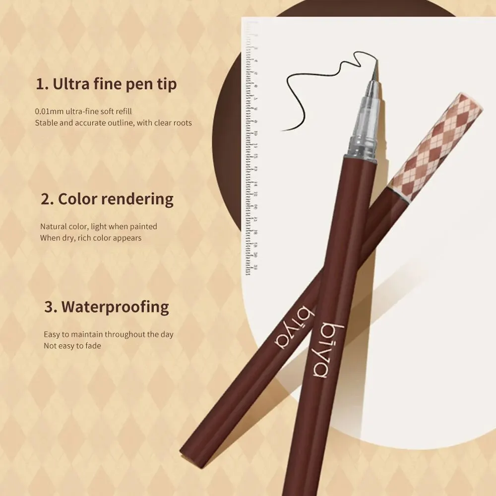 Lápiz de maquillaje para cejas, lápiz líquido ultrafino de 0,01mm, resistente al agua, Color Natural, no mancha
