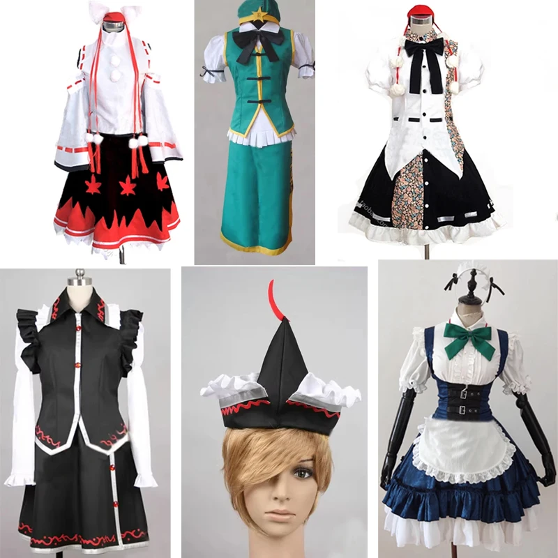 

Аниме Touhou Lunasa Prismriver Izayoi Sakuya Maid Shameimaru Aya Hon Meirin Косплей Inubashiri Momizi Костюм Нестандартного Размера