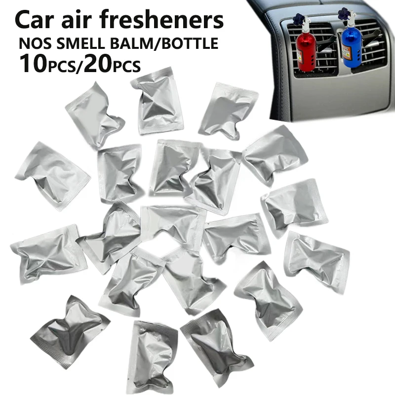 Bálsamo con olor a coche, ambientador rojo NOS para coche, botella de aroma bonita de aluminio, ambientador de repuesto de Perfume para salida de aire de coche, adorno para coche