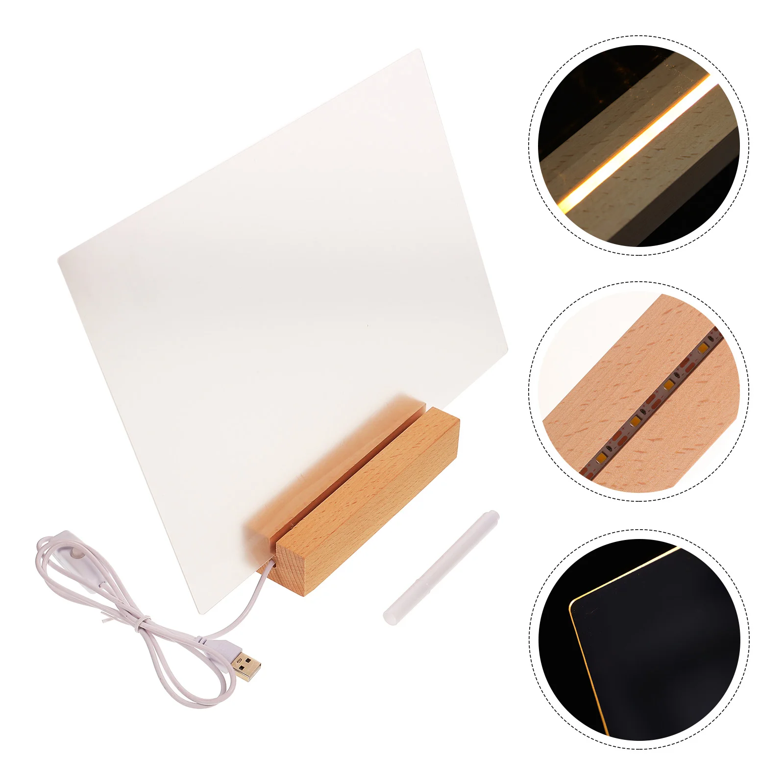 

Desktop Message Board Dry Erase Pad Household Acrylic Frameless Writing Memo Office Whiteboard