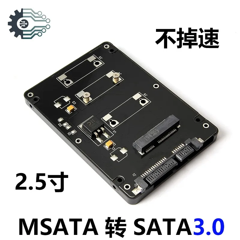 Mini Pcie M SATA SSD do 2,5 Inci SATA3 Adapter Kartu z obudową Tebal 7 Mm Hitam
