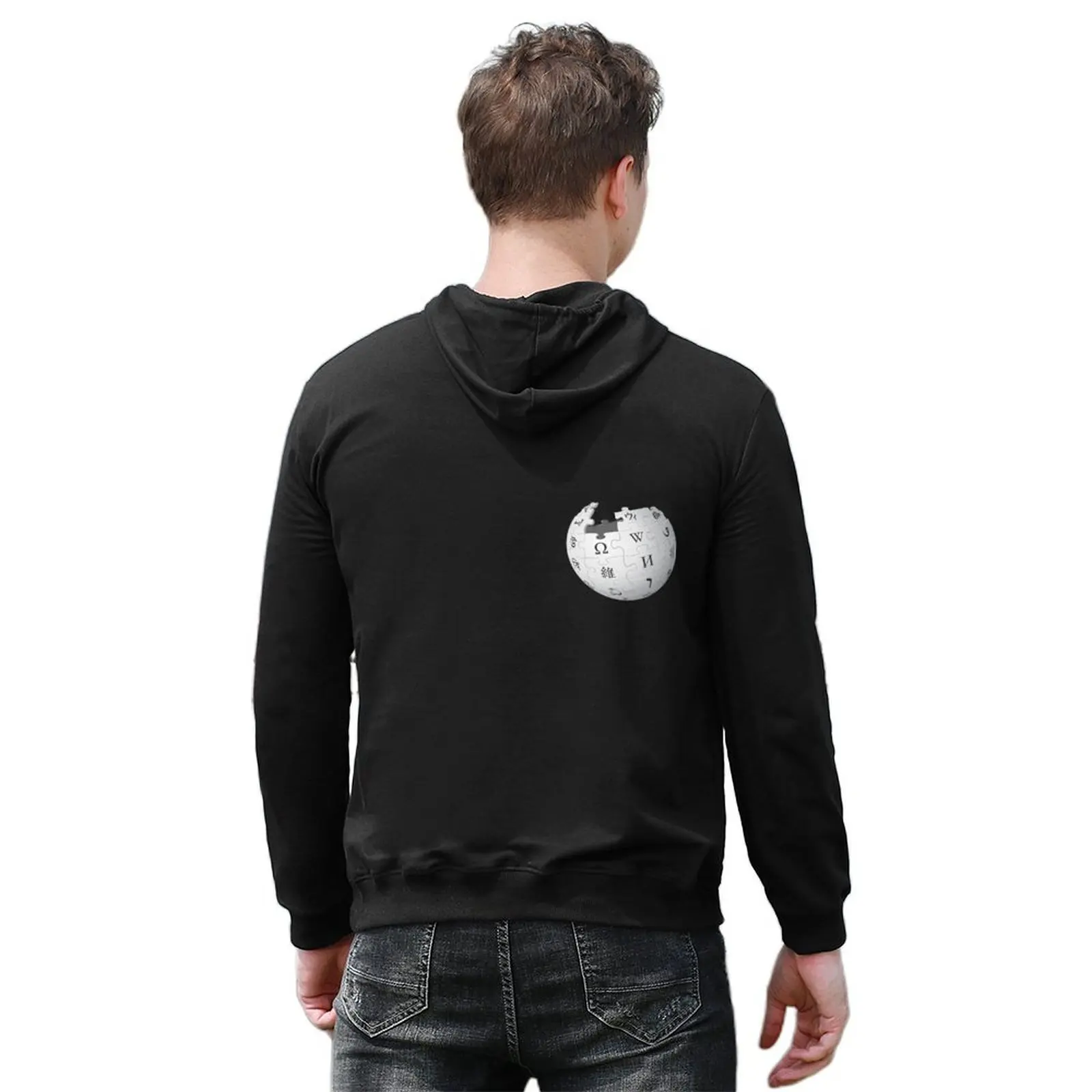 ويكيبيكا شعار هوديي الملابس الجمالية الرجال ارتداء ملابس رجالية أزياء الرجال رياضية الرجال