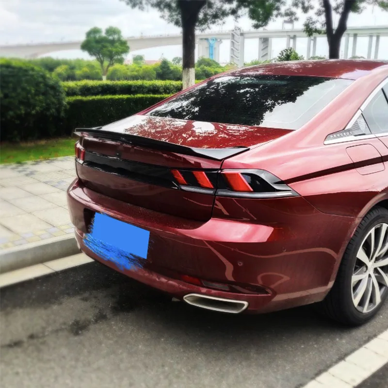 For Peugeot 508 2023 2022 2021 2020 2019 modified rear wing original style without perforation exterior auto parts spoiler