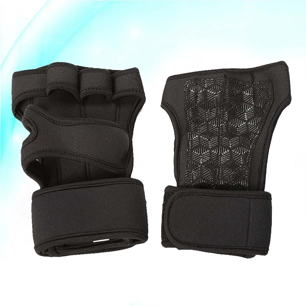 1 Para Oddychających Rękawic Bez Palców do Podnoszenia Ciężarów Rozmiar M Czarne Trening Siłownia Sporty na Świeżym Powietrzu Ochrona Ćwiczenia Antypoślizgowe