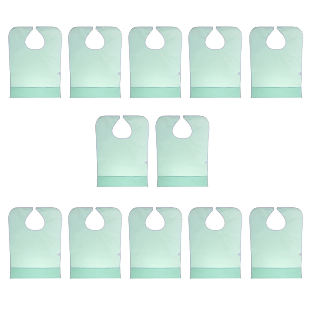 

Непромокаемый фартук-нагрудник из ПВХ для пожилых людей, легко моющийся, для защиты при приеме пищи