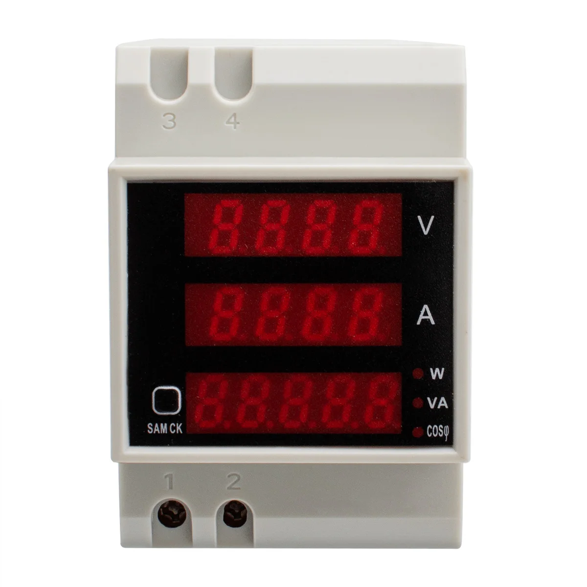 D52-2048 Din-Schiene LED Digital Amperemeter Voltmeter Strom Wattmeter Volt Ampere Watt Leistungsmesser AC 200-450V 100A Messgerät