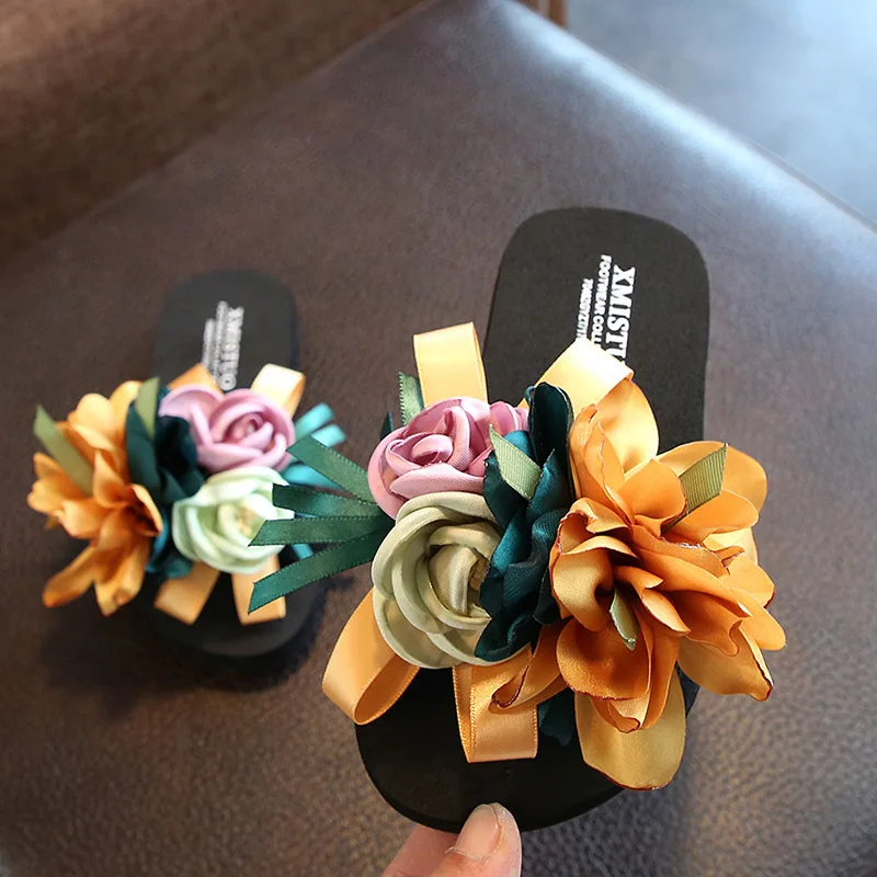 Comemore 2024 New Woman Summer Beautiful Flower Sandals Home Soft  Street Slippers Footwear House Beach Shoes Comfortable Women